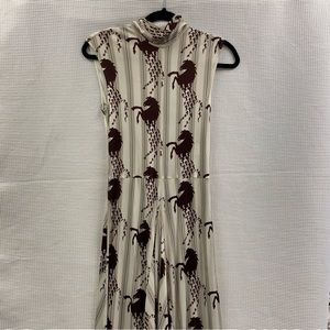 Chloe Sleeveless Dress With Horse Print Size 4